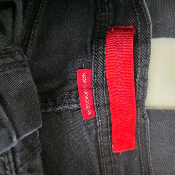 Gloria Vanerbuilt, Black Denim Jeans, Size Medium - Picture 3 of 7